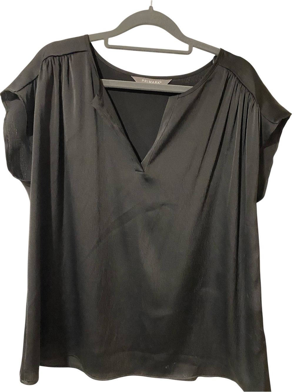 Primark Black V-Neck Cap Sleeve Blouse